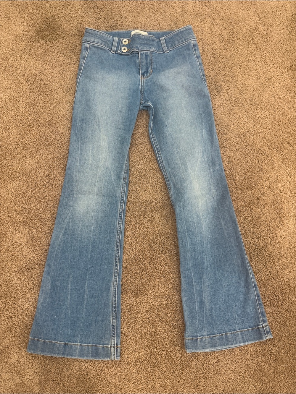 Abercrombie & Fitch Girls Light Blue Flare Jeans